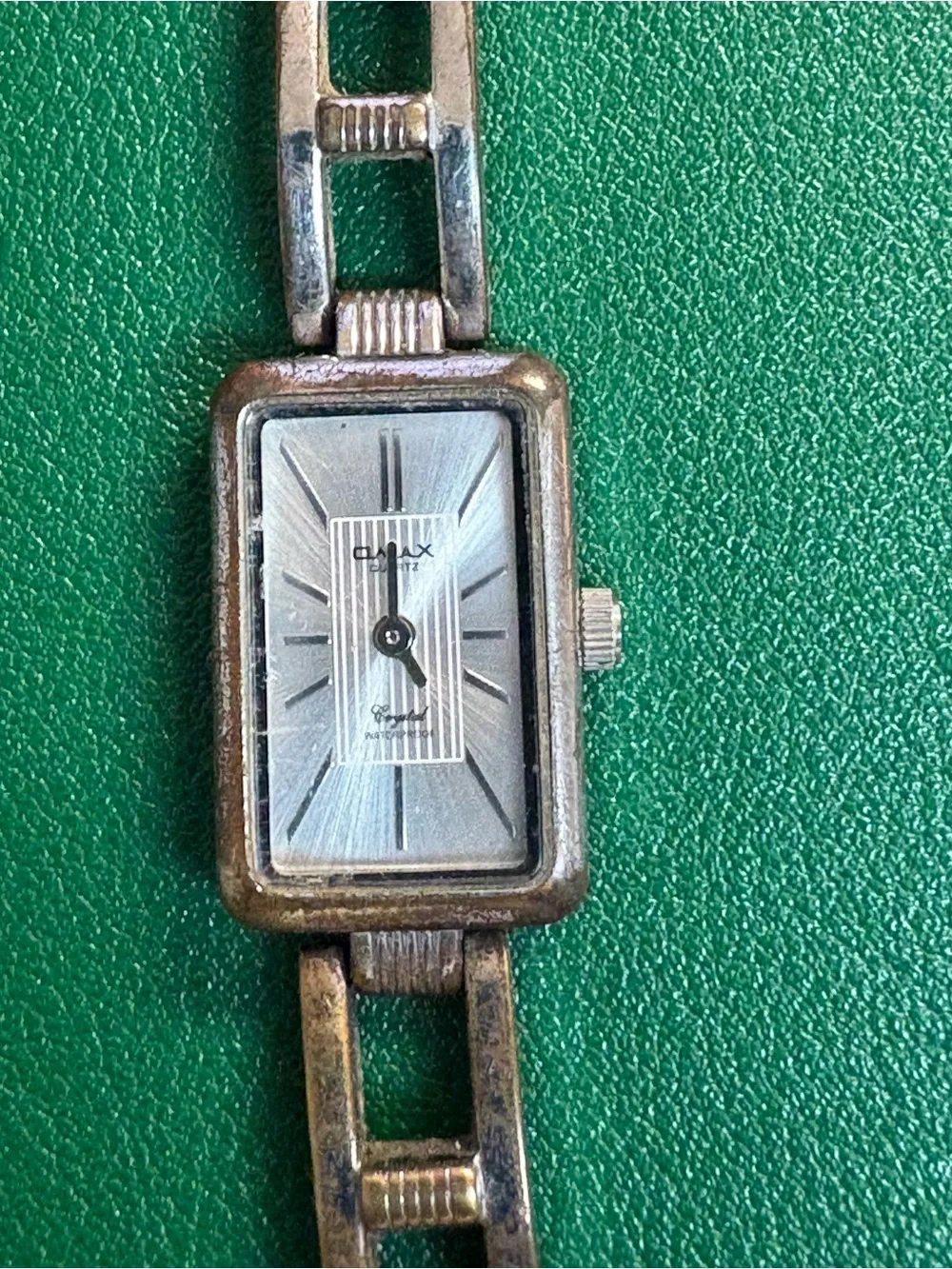 Rectangular Silver-Tone Women's Bracelet Watch - Omax